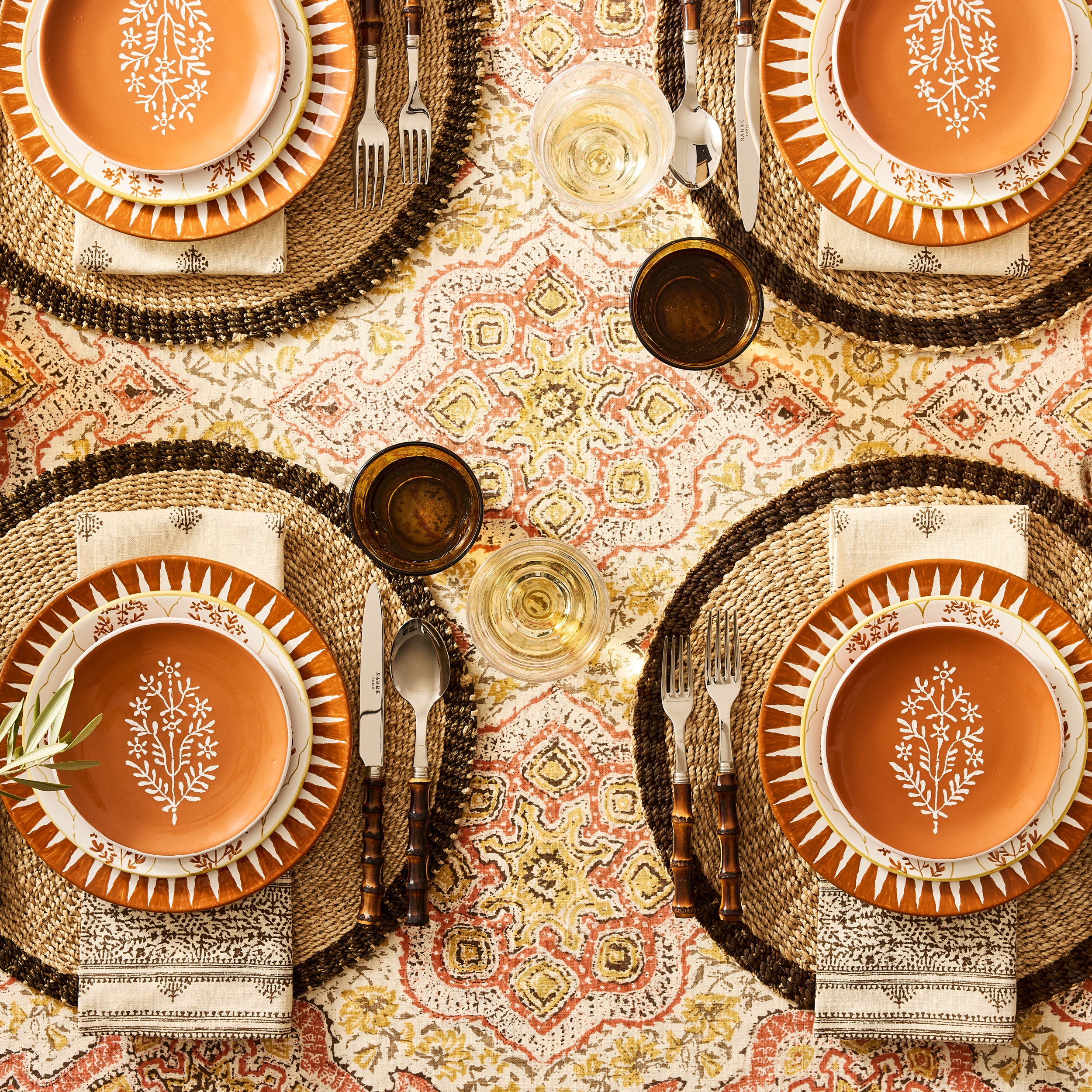 Peter Dunham + Hudson Grace Spice Orange Jaali Appetizer Plate - Image 5
