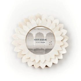 Amalesh Bloom Cream Picture Frame - Carved Bone