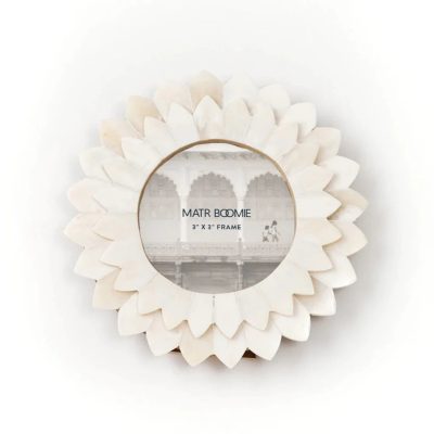 Amalesh Bloom Cream Picture Frame - Carved Bone