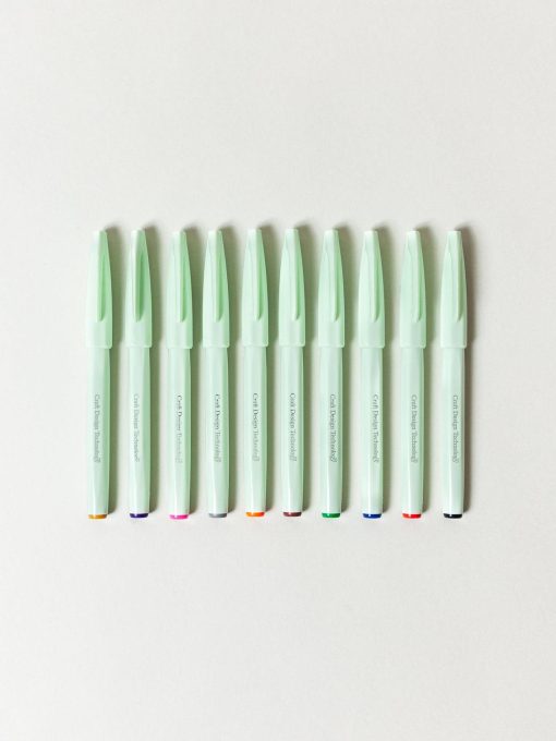 CDT Brush Sign Pens - 10-Pack, Assorted Colors