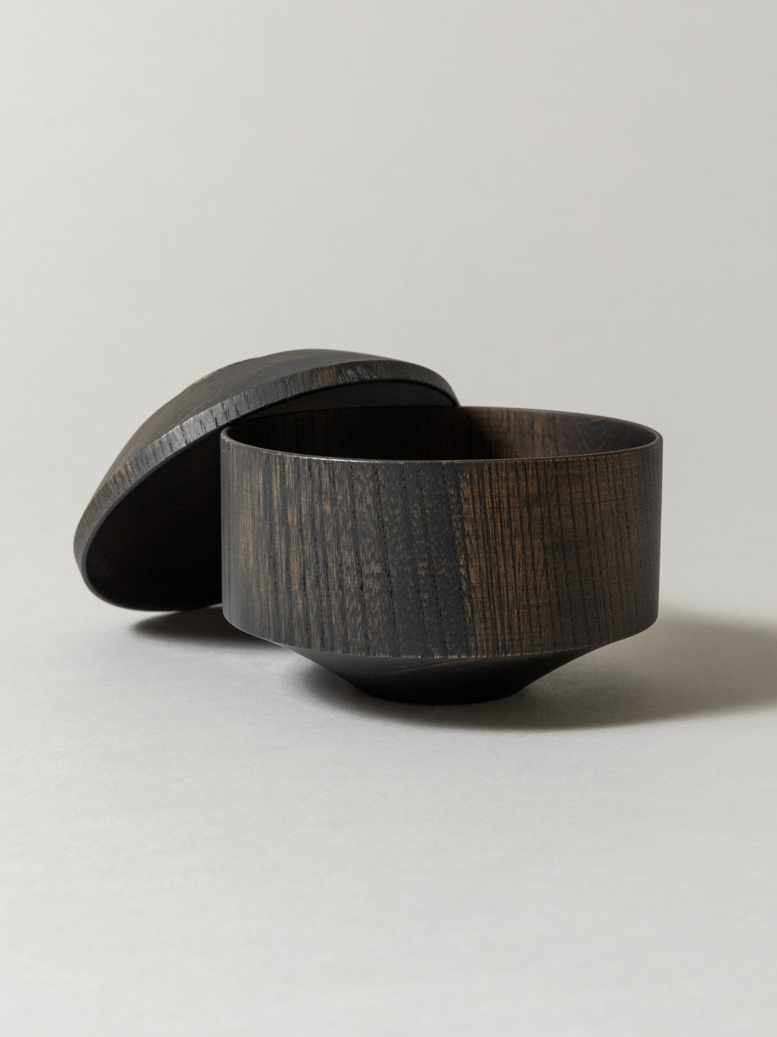 Tsumugi Wooden Bowl with Lid - Mentsuu (Black) - Image 3