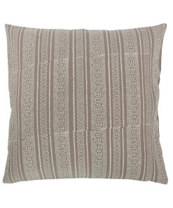 20" x 20" Kayla Tan Linen Block Print Pillow