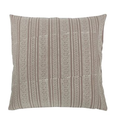 20" x 20" Kayla Tan Linen Block Print Pillow