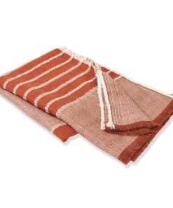 Manta in Orange Alpaca Bedcover and Throw