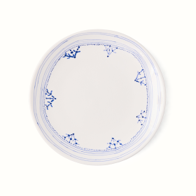 Peter Dunham + Hudson Grace Blue Fez Painted Border Appetizer Plate