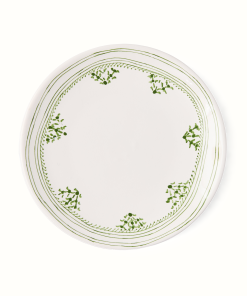 Peter Dunham + Hudson Grace Green Fez Painted Border Appetizer Plate