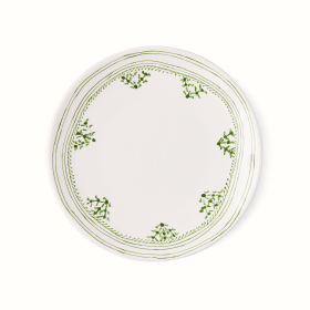 Peter Dunham + Hudson Grace Green Fez Painted Border Appetizer Plate