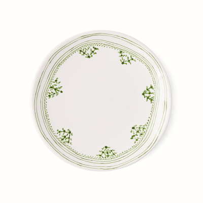 Peter Dunham + Hudson Grace Green Fez Painted Border Appetizer Plate