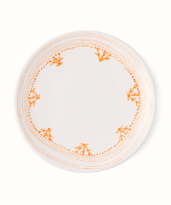 Peter Dunham + Hudson Grace Orange Fez Painted Border Appetizer Plate