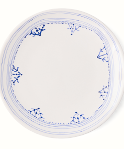 Peter Dunham + Hudson Grace Blue Fez Painted Border Dinner Plate