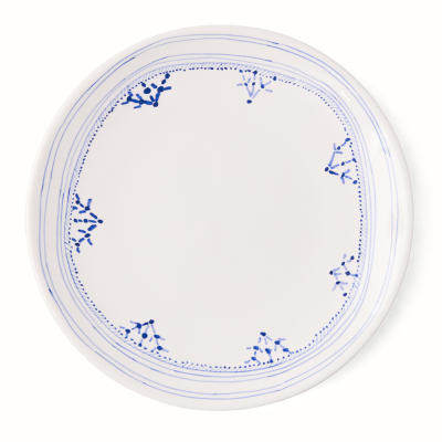 Peter Dunham + Hudson Grace Blue Fez Painted Border Dinner Plate