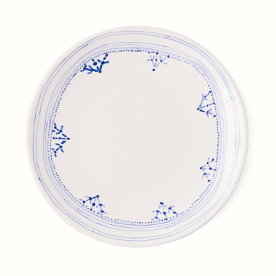 Peter Dunham + Hudson Grace Blue Fez Painted Border Salad Plate