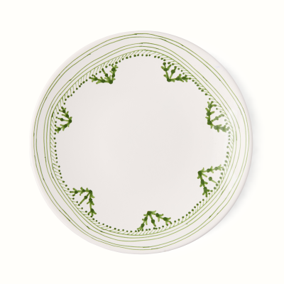 Peter Dunham + Hudson Grace Green Fez Painted Border Salad Plate