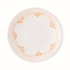 Peter Dunham + Hudson Grace Orange Fez Painted Border Salad Plate