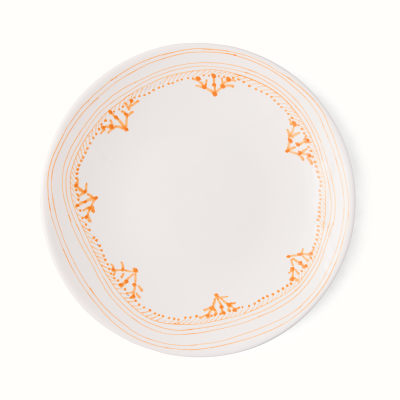 Peter Dunham + Hudson Grace Orange Fez Painted Border Salad Plate