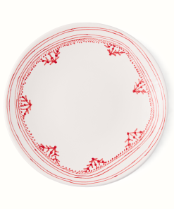 Peter Dunham + Hudson Grace Red Fez Painted Border Salad Plate