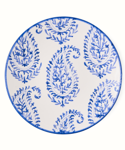 Peter Dunham + Hudson Grace Blue Kashmir Painted Paisley Salad Plate