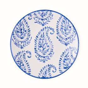 Peter Dunham + Hudson Grace Blue Kashmir Painted Paisley Salad Plate