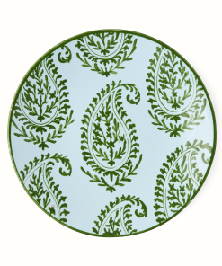 Peter Dunham + Hudson Grace Green Kashmir Painted Paisley Salad Plate
