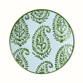 Peter Dunham + Hudson Grace Green Kashmir Painted Paisley Salad Plate