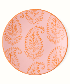 Peter Dunham + Hudson Grace Pink Kashmir Painted Paisley Salad Plate