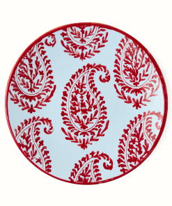 Peter Dunham + Hudson Grace Red Kashmir Painted Paisley Salad Plate