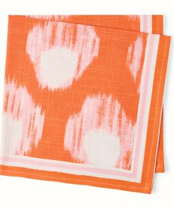 Peter Dunham + Hudson Grace Orange Bukhara Printed Napkin