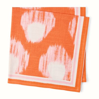 Peter Dunham + Hudson Grace Orange Bukhara Printed Napkin