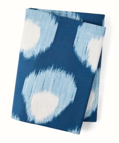 Peter Dunham + Hudson Grace Blue Bukhara Ikat Printed Tablecloth