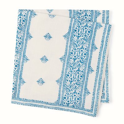 Peter Dunham + Hudson Grace Blue Fez Stripe Printed Napkin