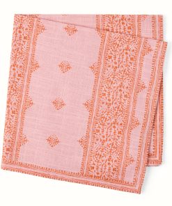 Peter Dunham + Hudson Grace Pink Fez Stripe Printed Napkin