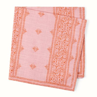 Peter Dunham + Hudson Grace Pink Fez Stripe Printed Napkin