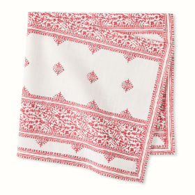 Peter Dunham + Hudson Grace Red Fez Stripe Printed Napkin