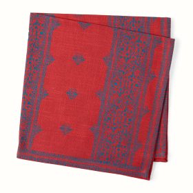 Peter Dunham + Hudson Grace Red Fez Stripe Printed Napkin
