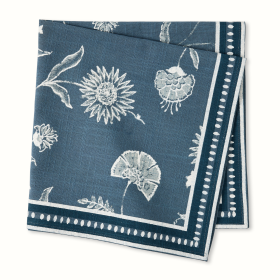Peter Dunham + Hudson Grace Indigo Blue Indian Chintz Printed Napkin