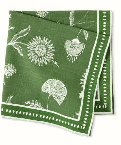 Peter Dunham + Hudson Grace Olive Green Indian Chintz Printed Napkin