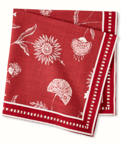 Peter Dunham + Hudson Grace Red Indian Chintz Printed Napkin