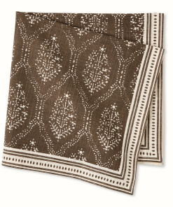 Peter Dunham + Hudson Grace Jaali Chocolate Brown Printed Napkin