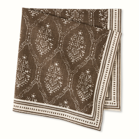 Peter Dunham + Hudson Grace Jaali Chocolate Brown Printed Napkin