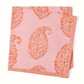Peter Dunham + Hudson Grace Pink Kashmir Paisley Printed Napkin