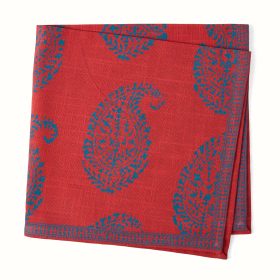 Peter Dunham + Hudson Grace Red Kashmir Paisley Printed Napkin