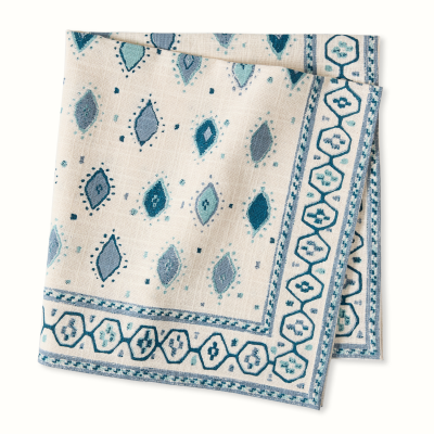 Peter Dunham + Hudson Grace Blue Oona Printed Napkin