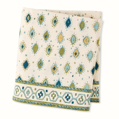 Peter Dunham + Hudson Grace Green Oona Printed Tablecloth