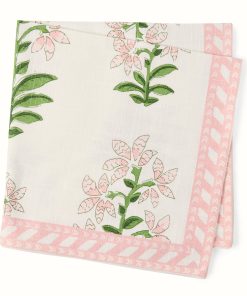 Peter Dunham + Hudson Grace Pink Shani Floral Printed Napkin