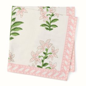 Peter Dunham + Hudson Grace Pink Shani Floral Printed Napkin