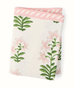 Peter Dunham + Hudson Grace Pink Shani Floral Printed Tablecloth