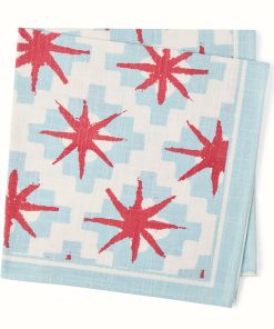 Peter Dunham + Hudson Grace Blue Starburst Printed Napkin