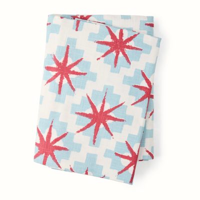 Peter Dunham + Hudson Grace Blue Starburst Printed Tablecloth