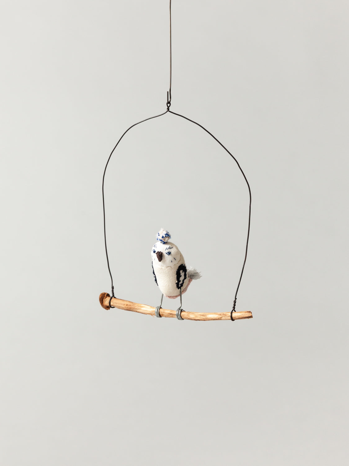 Roost Wire Bird Mobile - Blue Owl - Image 3
