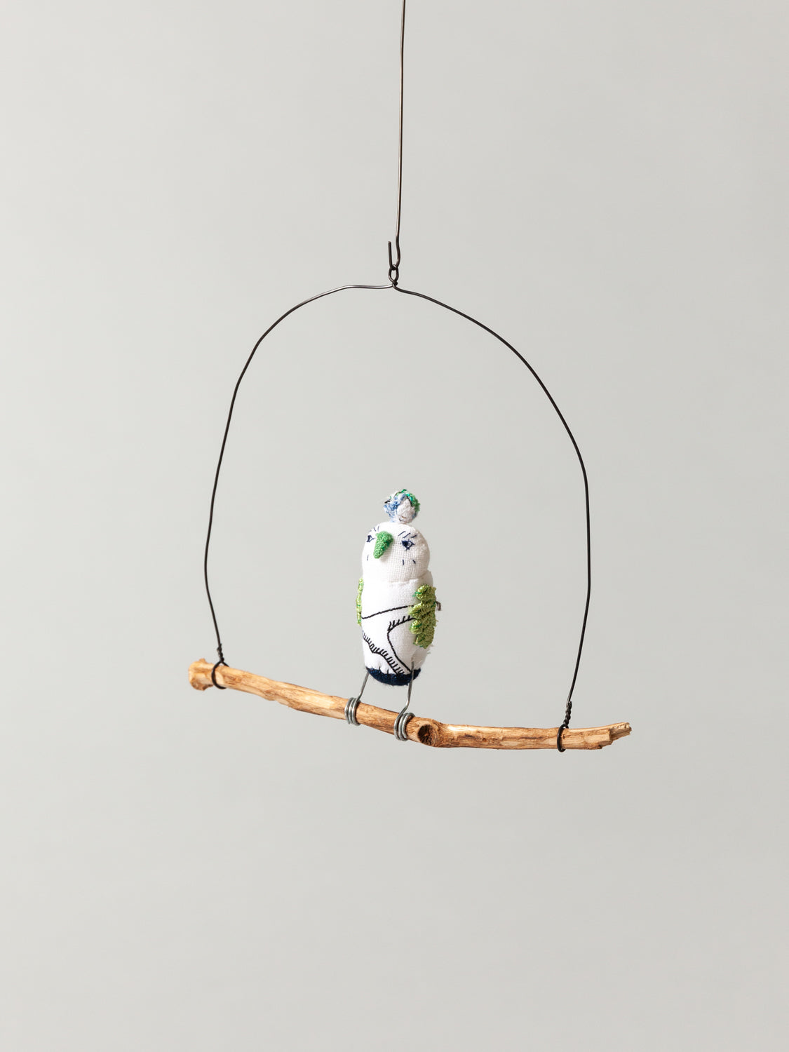 Roost Wire Bird Mobile - Blue Owl - Image 4